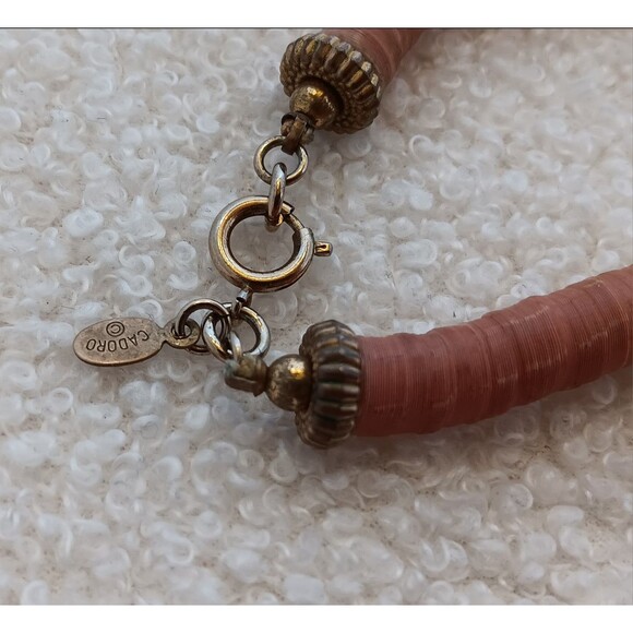 Vintage Signed CADORO Boho Two-Tone Ball Bead & Sequin Heshi Bead Necklace 38 in - Picture 6 of 7